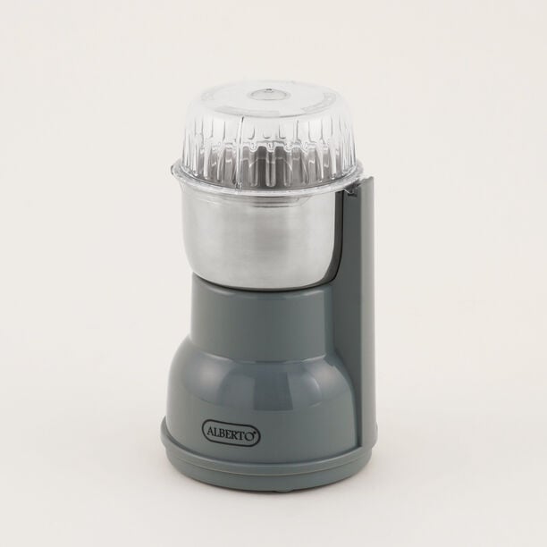 البرتو مطحنة قهوة كهربائية ستانلس ستيل رمادي فاتح 15*13*22.5 سم image number 0