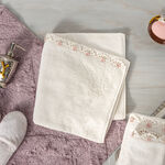 Crochet Border Bath Towel 100% Cotton 70*140 cm White image number 0