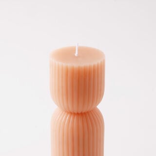 Homez embossed candle 5.5*17cm, orange