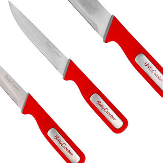 طقم سكاكين 3 قطع لون أحمر من بيتي كروكر