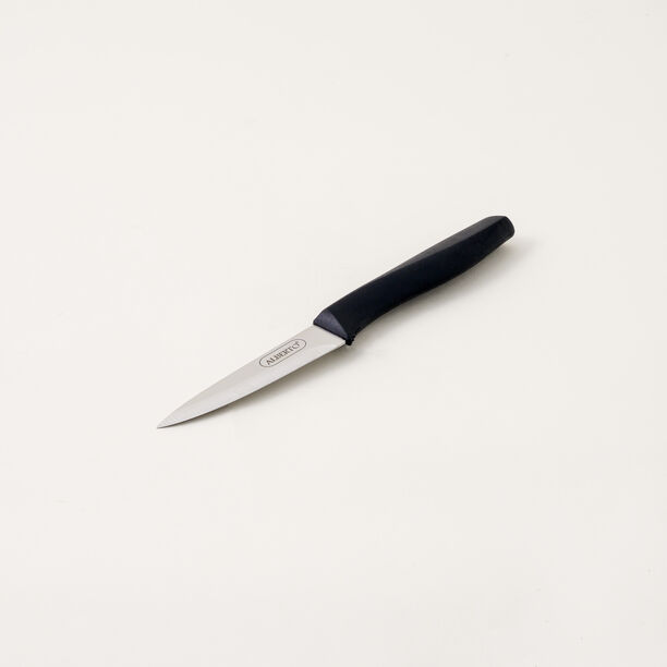 Alberto 6 piece stainless steel and black wood knife block set image number 3