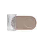 Dallaty beige glass and porcelain tea cups set 12 pcs image number 4