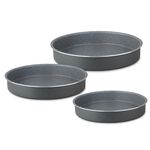 Alberto Round Forged Aluminum Roaster Set 3 Pieces Dark Grey image number 1