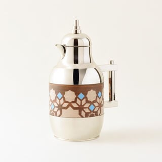 دلتي طقم دلة خشب قطعتين 1 لتر+ 1 لتر