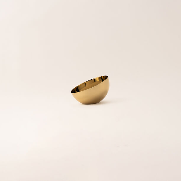 "صحن مكسرات ستيل من مجموعة أُلْفَة باللون الذهبي image number 0
