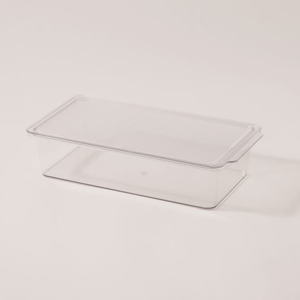 البرتو منظم ثلاجة شفاف مع غطاء 33.2*17.6*7.8سم image number 1