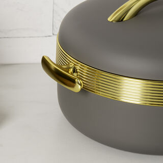 بنتولا طقم سخان طعام ستانلس ستيل 3 قطع، رمادي