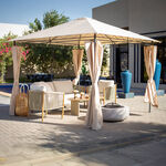 Homez Metal Gazebo 3*3M, Beige image number 0