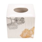 Ceramic Tissue Box Golden Garden image number 1