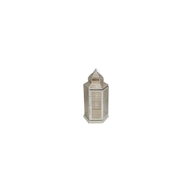 Metal Lantern Gold Silver 18x18x25 cm image number 1