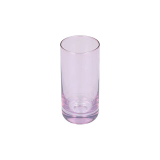 Set Of 4 Clear Tumbler With Pink