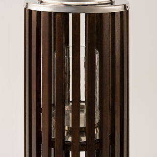 Homez stainless steel silver lantern 23*23*58 cm