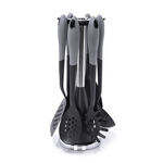 Alberto 6 piece cooking utensil set black and grey color image number 1