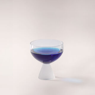 La Mesa 4 pcs ice cream glass wide cup ribbed with frosted bottom 10*10*11.8 cm