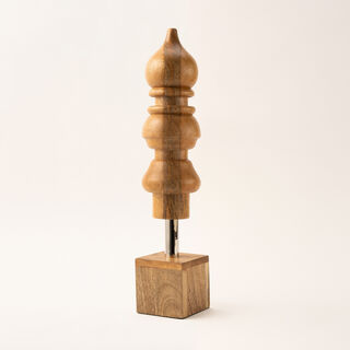 Brown wood Ramadan decoration 10*10*51 cm