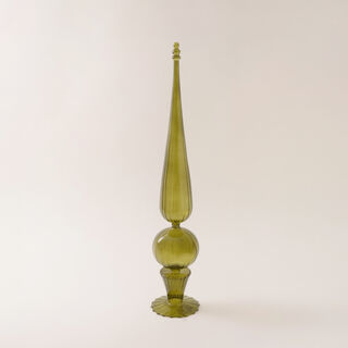 Homez glass Ramadan decorative piece, green 10.5*10.5*60.5cm