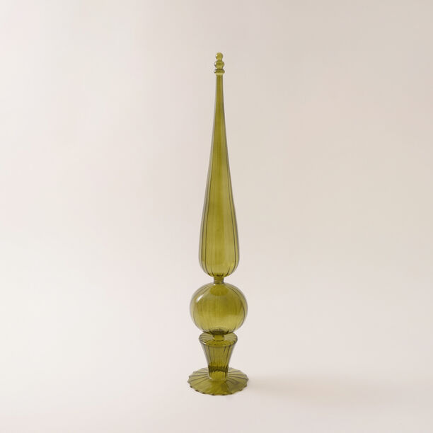 Homez glass Ramadan decorative piece, green 10.5*10.5*60.5cm image number 0