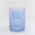 هومز سلة مهملات زجاج دايموند 18*18*26سم، أزرق image number 1