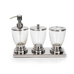 Bath Set Set Of 4 Pcs Silver image number 0