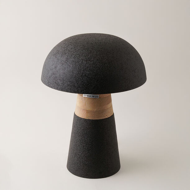 هومز مصباح طاولة خشب ومعدن، أسود 30*30*42 سم image number 1