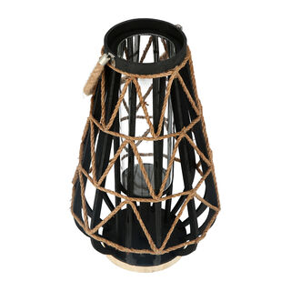 Lantern Bamboo Black Dia 36.5 *Ht: 56 Cm