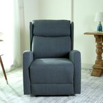 Verona manual recliner chair from Home Canvas, dark grey image number 3