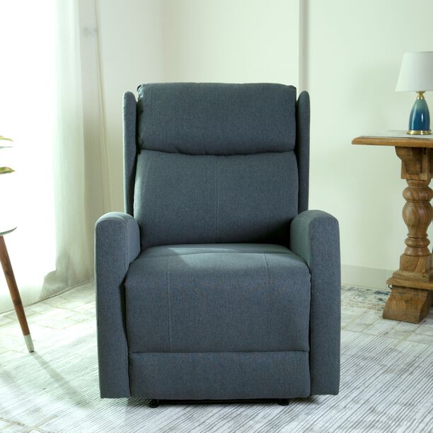 Verona manual recliner chair from Home Canvas, dark grey image number 3
