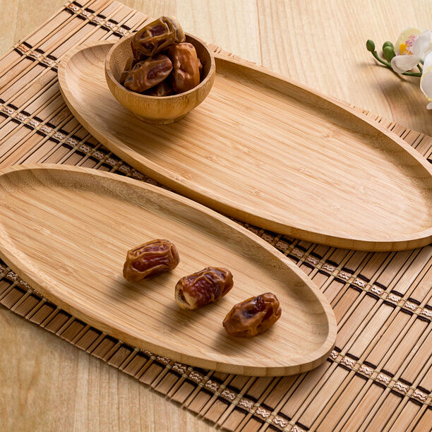 طبق تقديم خيزران بيضاوي الشكل من البرتو  image number 4
