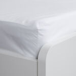 Cottage 200tc percale super king fitted sheet, white 200*200cm image number 0