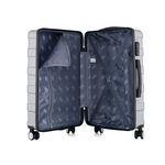 3 Piece Abs Trolley Case Set Horizontal Stripes Silver 20/24/28" image number 9