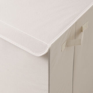 Homez polyester clothes organizer laundry box, beige 62*32*17