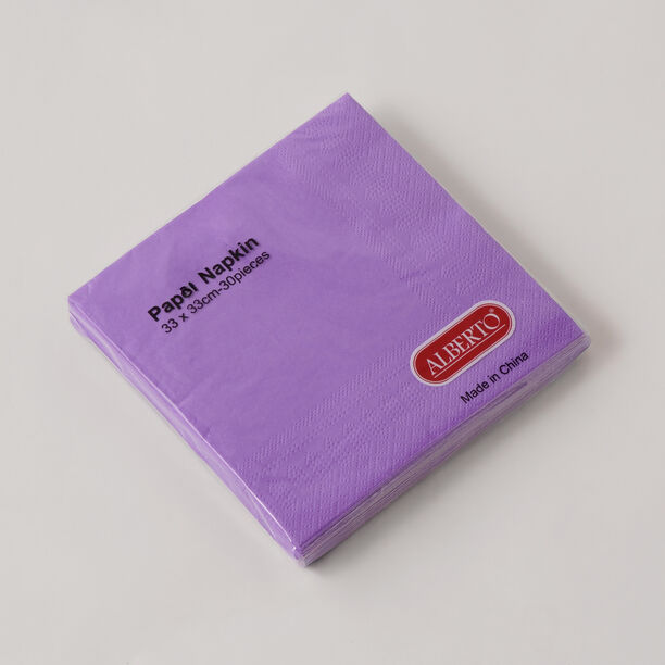 Alberto Paper Napkin Pack Of 30, Purple 33*33Cm image number 0
