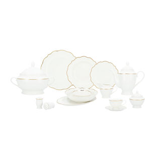 La Mesa gold bone porcelain dinner set 47 pcs