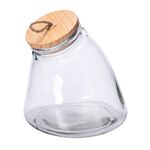 Alberto Leaning Glass Jar With Wooden Lid 2200Ml image number 1