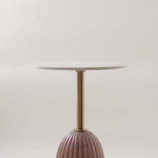 Homez marble side table 46*55cm, pink