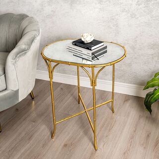 Bamboo Round Side Table