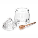 Glass Honey Jar With Wood Dipper image number 1