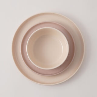 لاميسا طقم عشاء 12 قطعة من الفخار، بيج