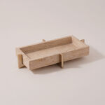 Dallaty travertine serving tray 37*21*7cm, beige image number 0
