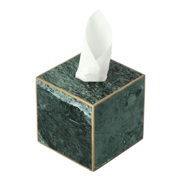 Tissue Box Green Marble image number 4