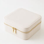 هومز صندوق مجوهرات سفر كرتون مستطيل 11.4*18*5.7سم، أبيض image number 1