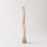 homez candle with square base 4*4*29cm, white image number 0