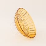 "هومز وعاء ديكور زجاج بشكل ماسة، عنبري داكن 29.4سم image number 1