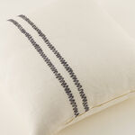 Homez White Vertical Stripe Cushion Cover, 45*45Cm image number 3