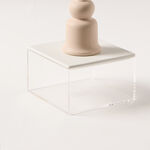 La Mesa light pink acrylic decorative box with silver crecent 12*12*23.3 image number 2