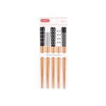 Alberto 10 Pieces Bamboo Chopsticks Set Assorted Black Colors image number 0
