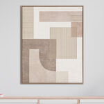 Homez color block canvas art in a wooden frame 60* 80*4.5cm image number 1