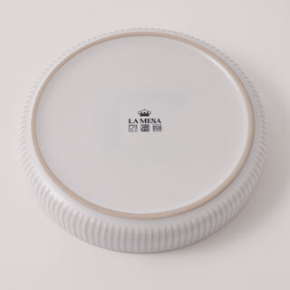 La Mesa Porcelain Set Of 4Pcs Soup Plates, 8", White