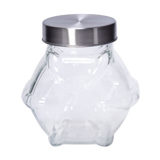Alberto Glass Jar Star Shape With Metal Lid 1800Ml