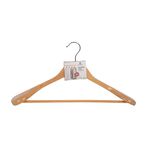 Wooden Coat Hanger With Round Bar Natural image number 1